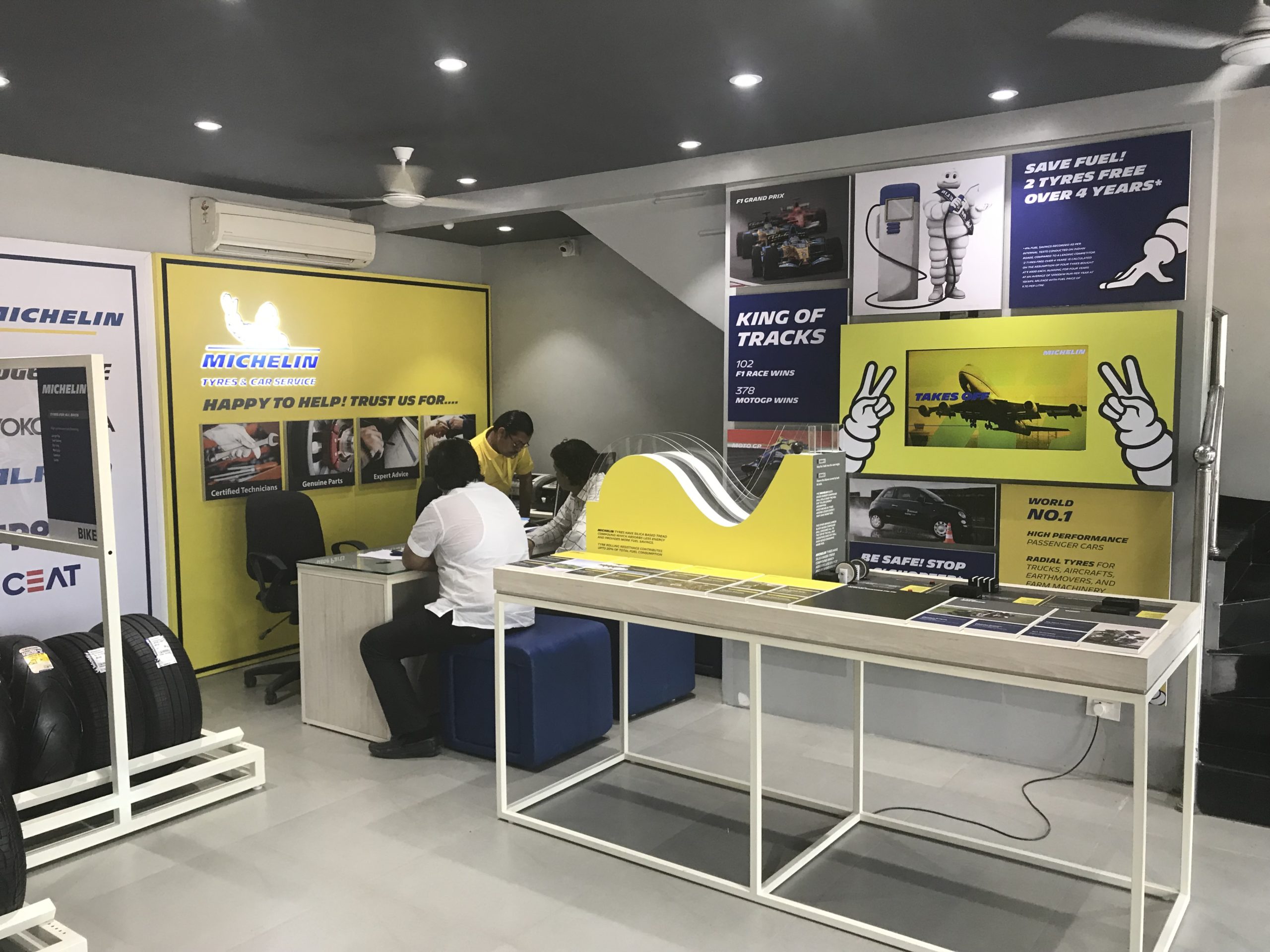 Michelin Tyre Show Room Designed by TIB Retail Delhi