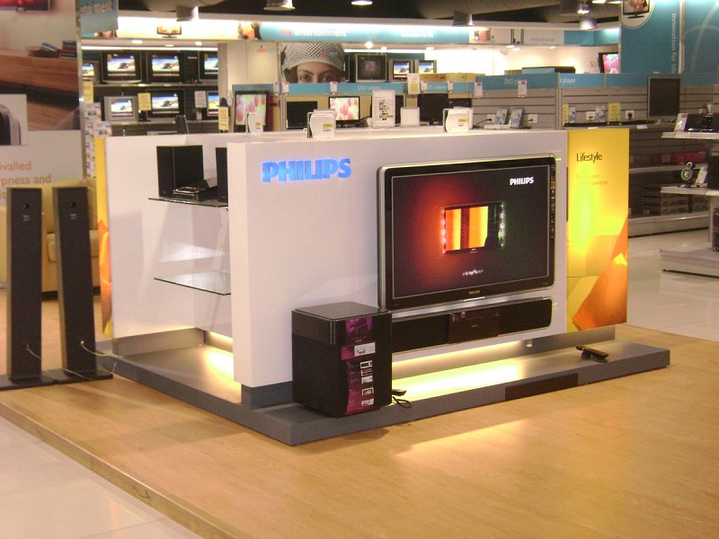 Philips store display designed by TIB Retail Delhi