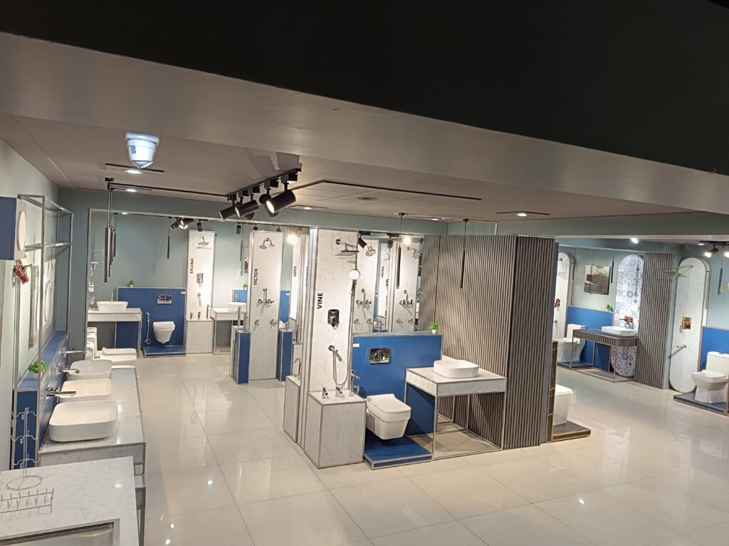 Premium Bathroom Showroom Interior – Dehradun, Uttarakhand
