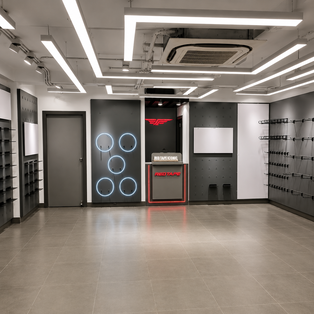 Sports retail store interior at CR Park Delhi