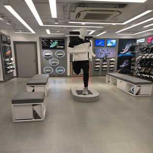 Sports retail store interior at CR Park Delhi
