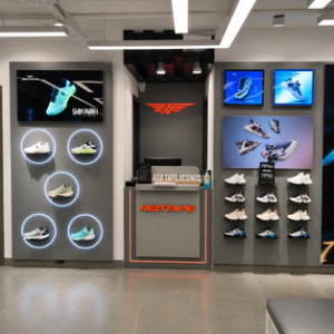 Sports retail store interior at CR Park Delhi