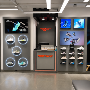 Sports retail store interior at CR Park Delhi
