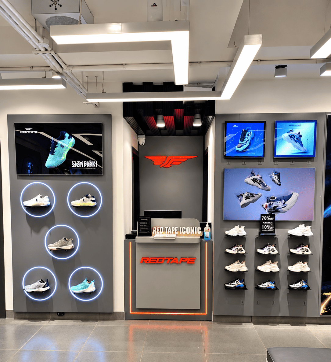 Modern REDTAPE Sneaker Store Interior