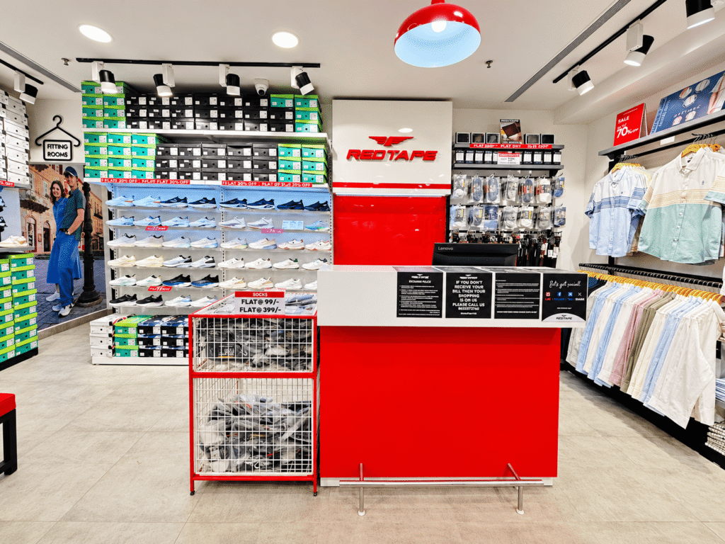 Modern RedTape Retail Store Interior