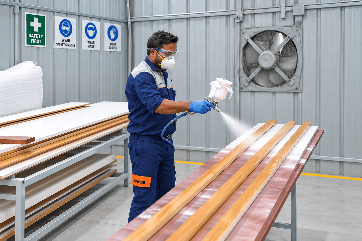 Industrial Workshop Spray Finishing